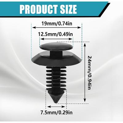 50 Piezas Clips de Retención para Paneles de Moldura de Puerta Compatibles con Ford F150 F250 F350 Mustang Bronco Ranger Explorer Lincoln Mercury N801925-S N802900-S Negro