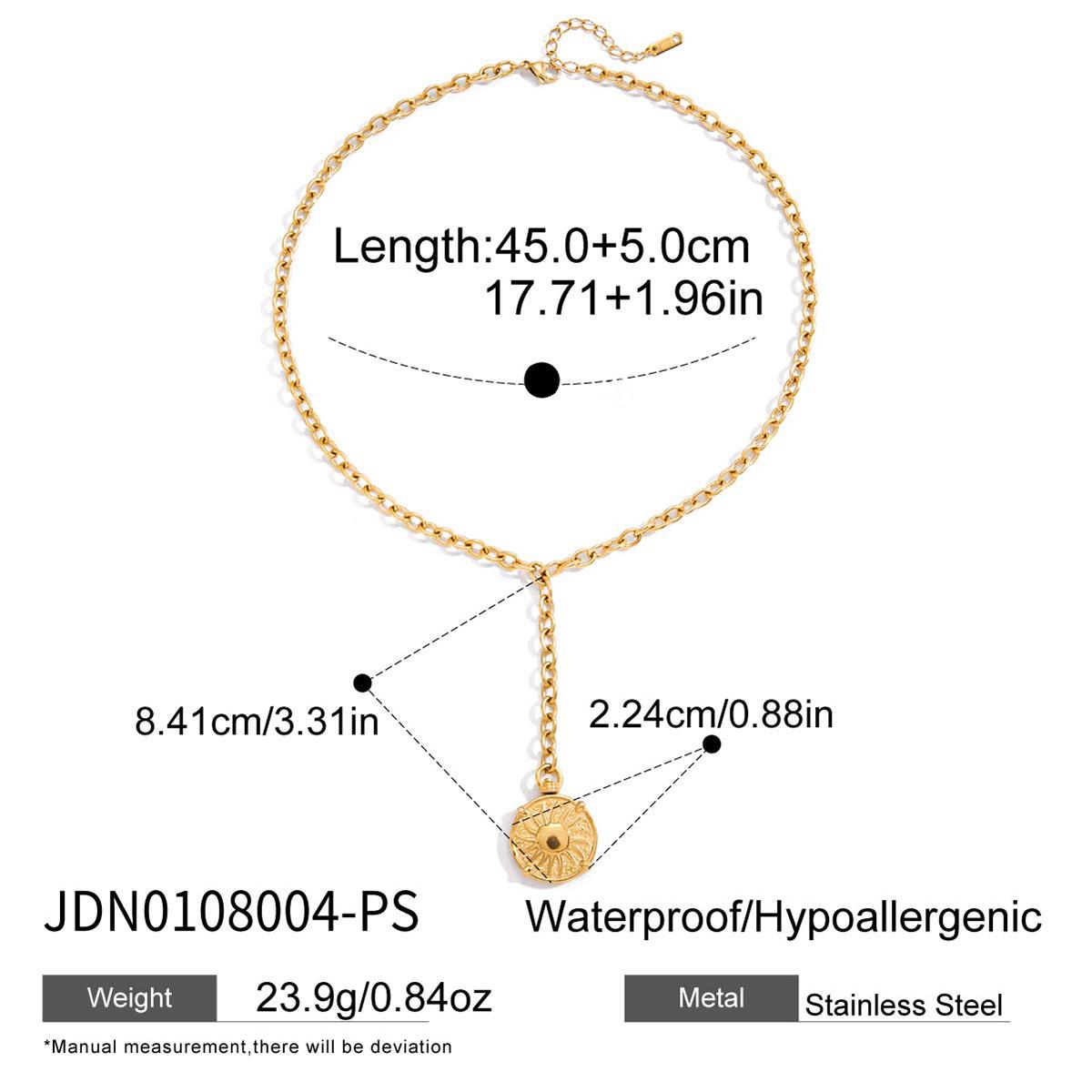 

Минималистичное ожерелье-подвеска в виде монеты Youthway для женщин, цепочка Y-образной формы, ожерелье из нержавеющей стали с золотым покрытием, модное ювелирное украшение, подарок