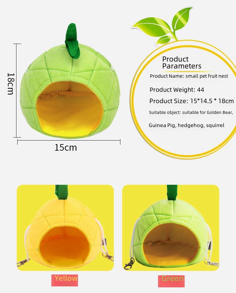 Hamsterlar için Ananas Muz Kurbağası Karikatür Hamak