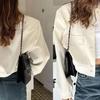 New Style Collar Coat with Large Pockets, Unisex Women's Jacket, Spring/Autumn Outerwear