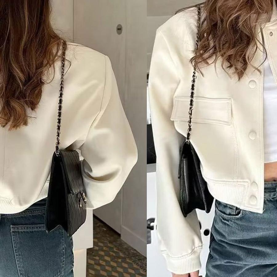 New Style Collar Coat with Large Pockets, Unisex Women's Jacket, Spring/Autumn Outerwear