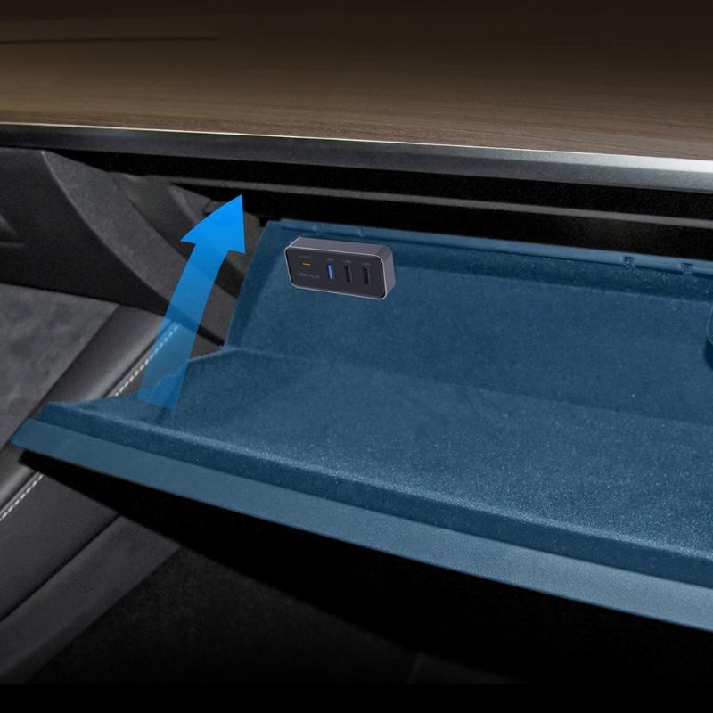 Power Distribution USB Hub Dock Station with 3 USB Ports and 1 Type C Port Ensuring Stable Transfer for Model 3/Y