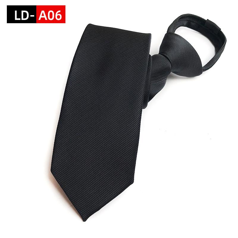 Cravată de afaceri pentru bărbați de 8 cm, cu fermoar, cravată cu nod leneș, decorațiuni occidentale