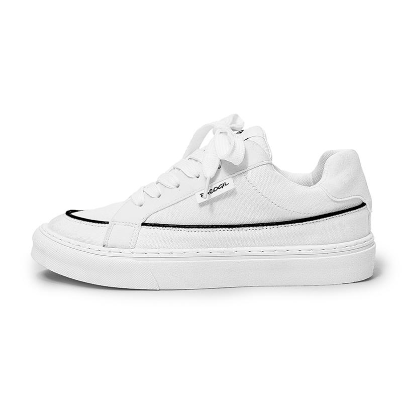 Summer Ins Board Shoes Flat Canvas Shoes Men's Summer Versatile Casual White Korean Version Student Comfortable Lace Up Shoes