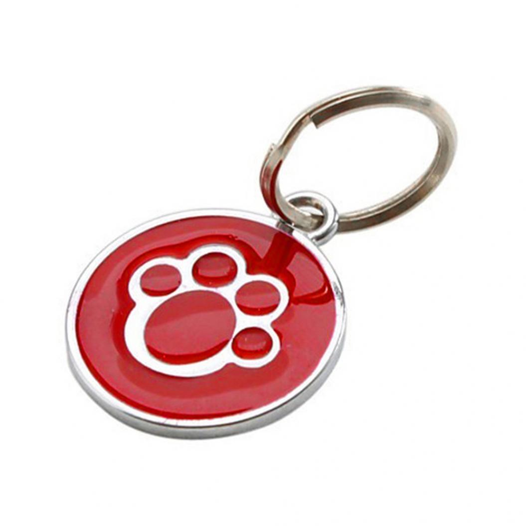 

Кулон - адресник для домашних питомцев 2.5см красный