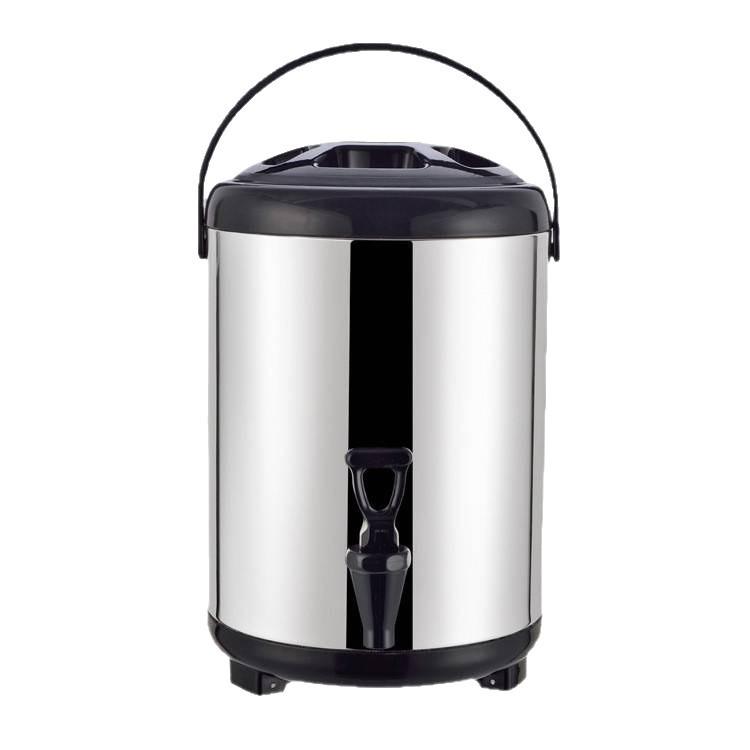 Commercial Stainless Steel Insulated Double-Layer Bucket for Milk Tea & Soy Milk, Large Capacity 