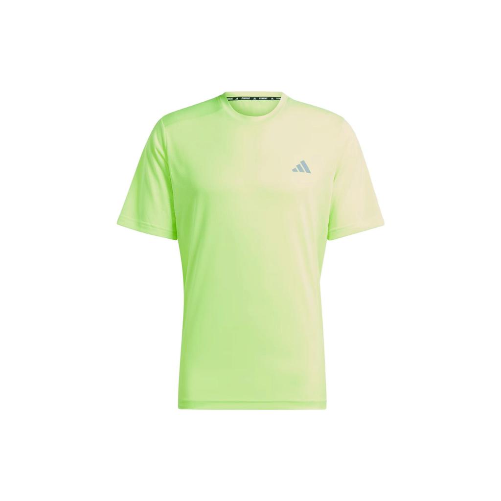 Adidas Ultimate T Shirts Men's Lime Green Crew Neck Moderate Straight Fit HZ4439