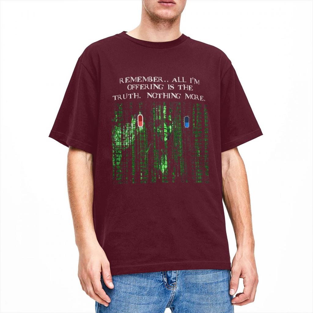Heren Neo Film Morpheus The Matrix T-shirts Sciencefiction Puur Katoen Tops Vintage Korte Mouw Ronde Hals T-shirts Cadeau Idee T-shirt