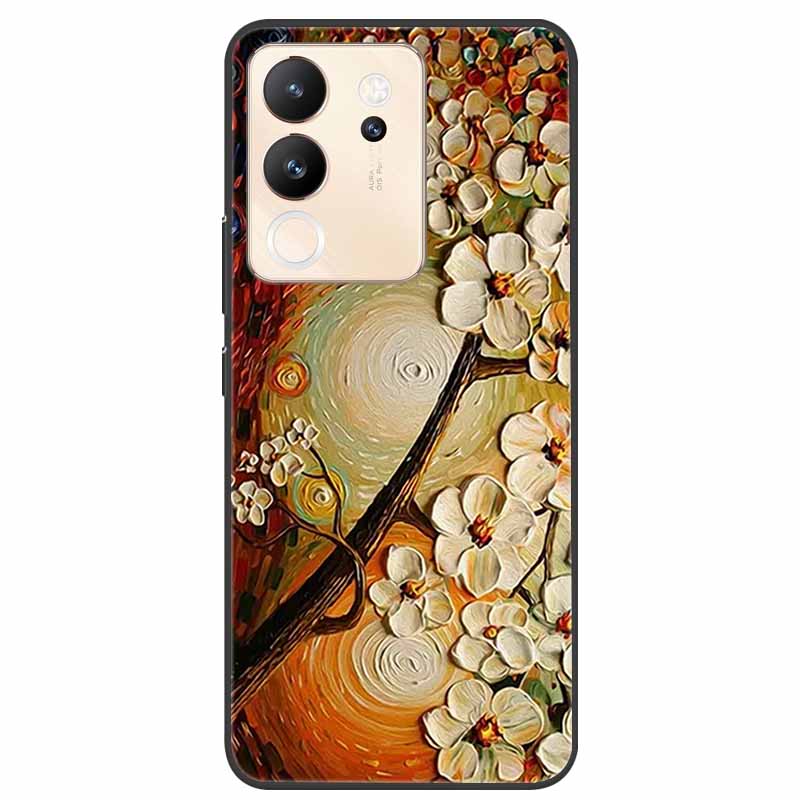 For Vivo V30 Lite Case 6.67'' Silicone Painted Soft TPU Protective Cover for Vivo V 30 Lite 5G Phone Cases V30Lite V2314 Cartoon