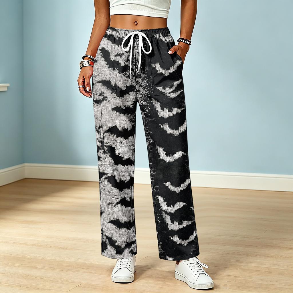Women's Drawstring Elastic Waist Casual Pants with Pockets Color for Everyday Wear