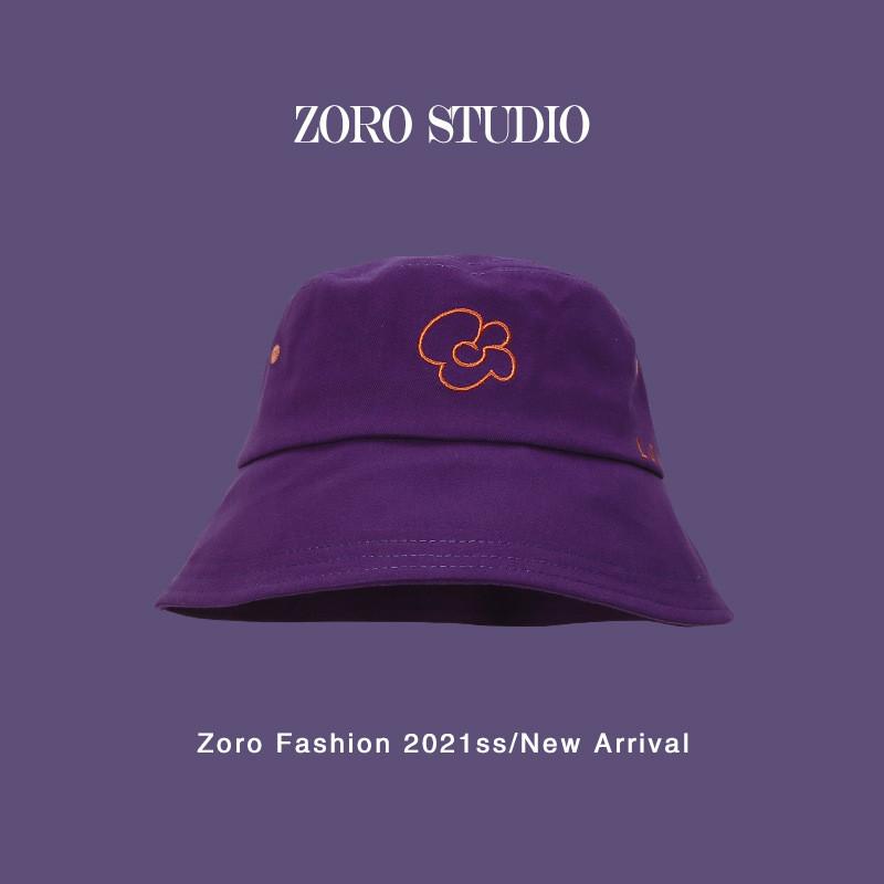 Sweet Embroidered Floral Cotton Bucket Hat For Women Breathable Short Brim Design