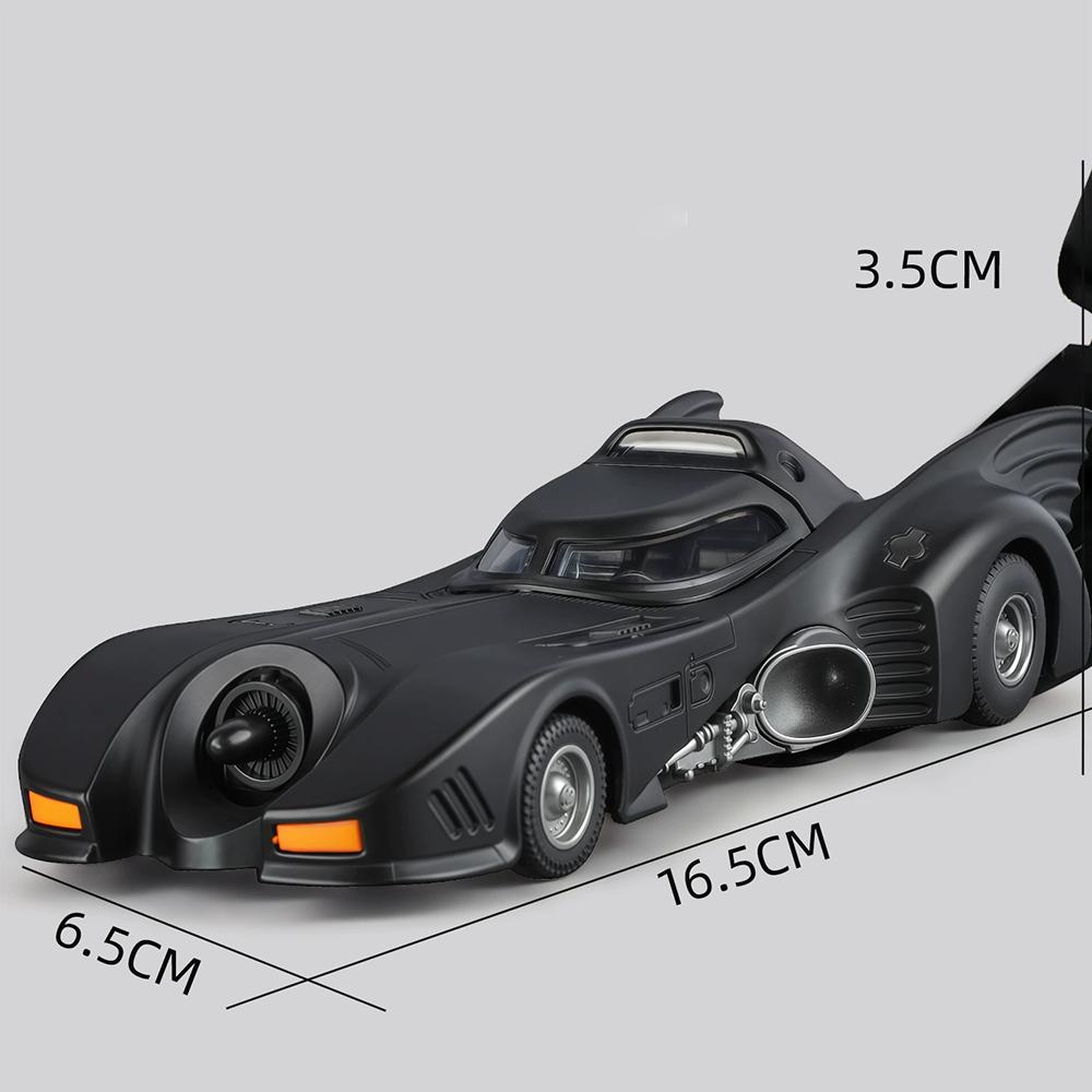 1:32 Scale Batmobile Model Car Toy Sound Light Shock Absorption Classic Movie Supercar Models Metal Diecast Gifts for Kids