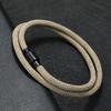 Nový minimalistický náramek s řetízkem 4 mm pro muže z nerezové oceli s magnetickým zapínáním Dvojitý látkový náramek Pulsera Hombre Dárek pro něj