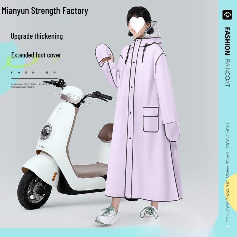 Full-Length Rainproof Poncho for Adults - Unisex Raincoat for Electric Car or Bicycle Riding