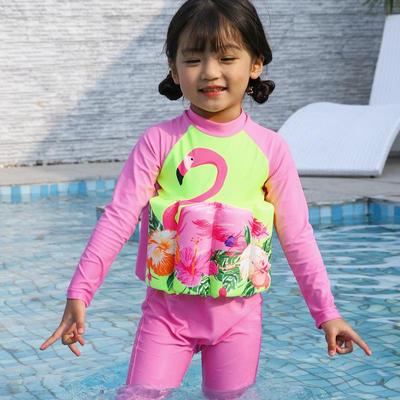 Costume da bagno galleggiante per bambina Langdieyi: Costumi da bagno a pezzo unico a manica lunga per neonati