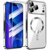 Coque de Protection - BOOLING - pour iPhone 17 Pro - avec Cercle Magnétique Argenté Brillant - 2 Vitres