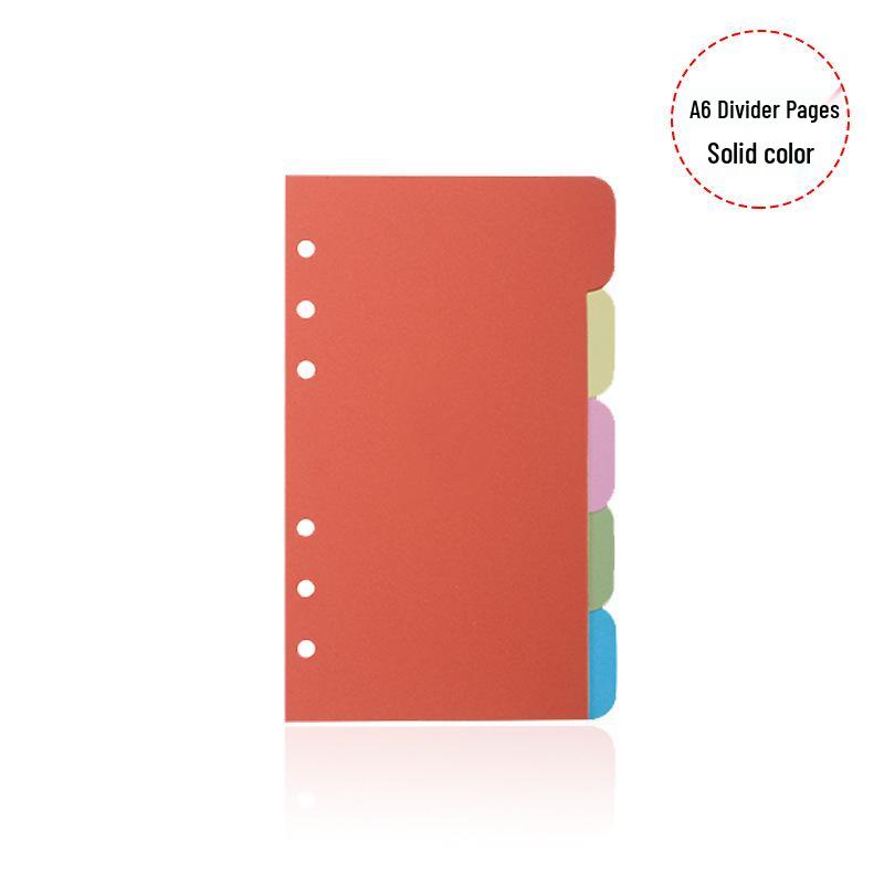 A5/A6 B5 Notebook Loose-Leaf Refills: 6-Hole & 9-Hole Color Paper Dividers for Planner Index