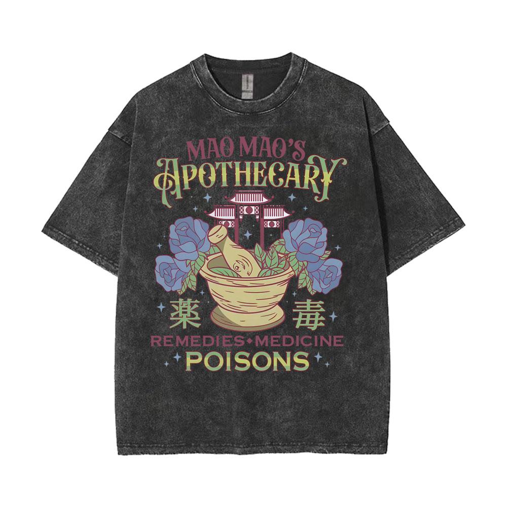 

Mao Maos Apothecary Diaries Anime Washed Tshirts Remedies Medicine Cartoon T Shirt Men Women Clothing Fashion Aesthetic Tshirt S
