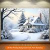 1Pcs Snowy House Winter Scenery Decoration Background Winter Backdrop For Photo Studio Photo Booth Party