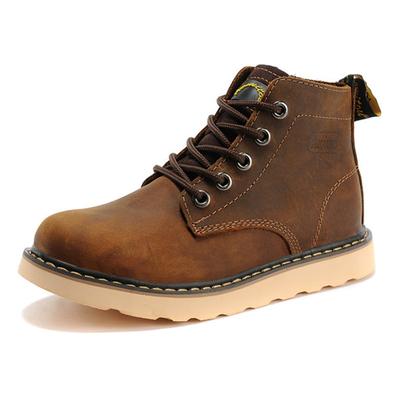 First Layer Cowhide Tooling Boots Genuine Leather Martin Boots Short Boots Outdoor Locomotive Boots Retro And Bare Boots Breathable Leather Boots