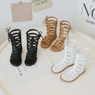 Children Sandals High-top Kids Girls Sandals Baby Sandals High Quality Flat Cut-Outs Beach Sandals