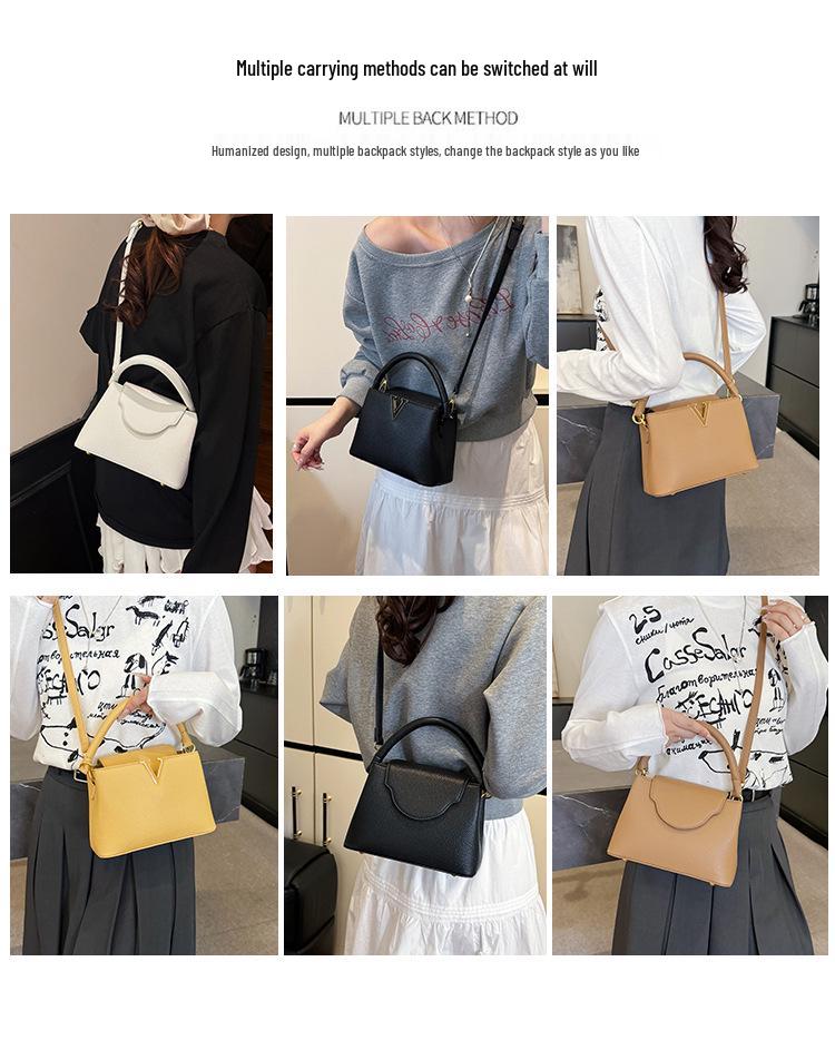 2025 Trendy V-Shaped Women's Handbag: Elegant Versatile Shoulder & Crossbody Bag
