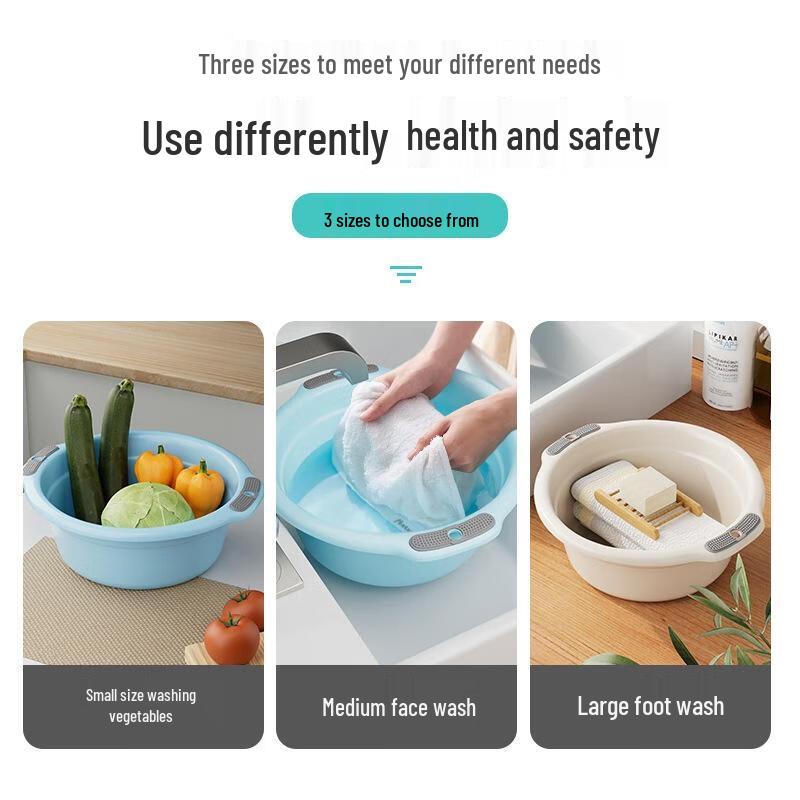 Multipurpose Household Plastic Basin with Handles