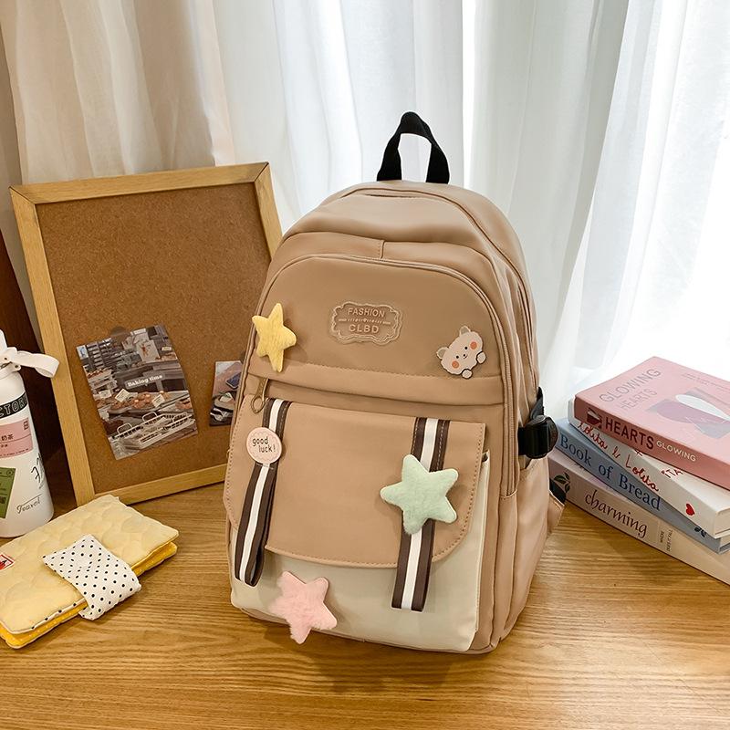 High Value, Fresh and Sweet, Candy-colored Backpack, Lightweight and Large-capacity Backpack for Junior High School Students