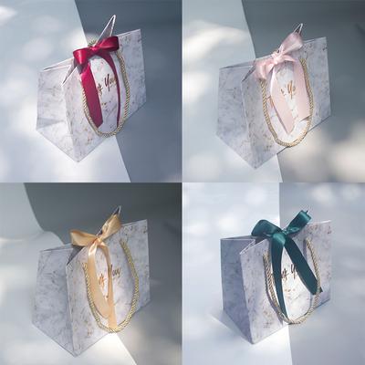 New Accept Private Customization Marble Grey Portable Gift Bag for  Party Favors Gift Packaging Box Bag