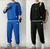 Men's Autumn Winter Fleece Joggers: Casual, Warm, Versatile, Korean Style Drawstring Pants, Solid Color, Trendy Hong Kong Influence.