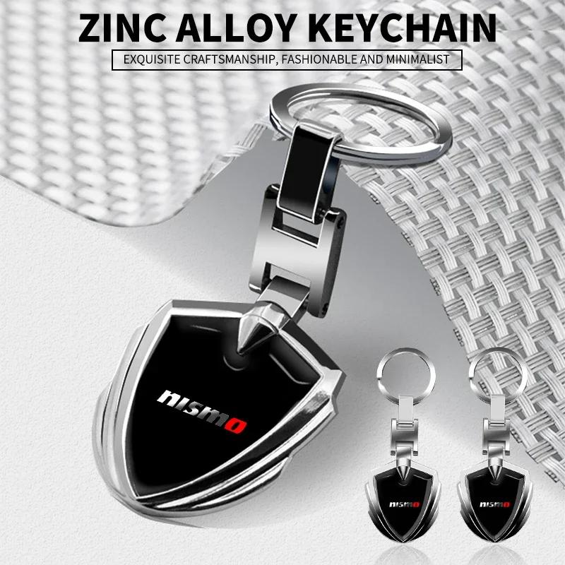 1 st Biltillbehör 3D Metall Nyckelring Sköldformad Nyckelring För Nissan Nismo Qashqai J10 Juke Micra Leaf Sentra Patrol Y61 Note