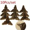 10PCS 3.6x2.4cm Luggage Case Box Corners Brackets Decorative Corner for Furniture Decorative Triangle Rattan Carved