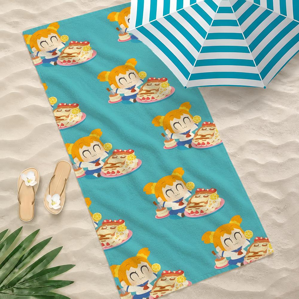 Anime Pop Team Epic Towel Microfiber Beach Towel Quick Dry Absorbent Soft for Swimming Yoga Resort Travel Camping