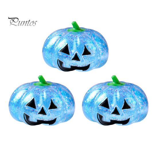 Glittery Fidget Ball 1/2/3Pcs Halloween Pumpkin Stress Relief Toy, Creepy Head Squeeze Elastic Toy Glitter for Kids Adults, Party Favors Relaxation