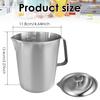 Stainless Steel Milk Frother Jug Coffee Milk Frothing Jug Latte Pitcher Metal Graduated Beaker With Marking Espresso Barista Too