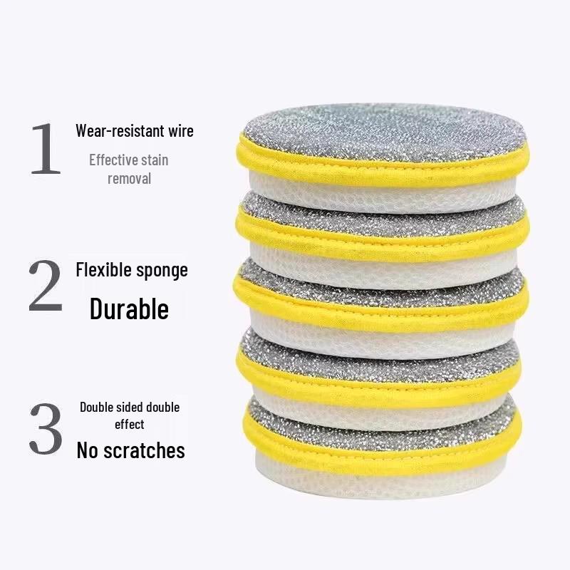 Yuanbao Oil-Repellent Double-Sided Sponge Cloth for Durable, Water-Absorbent Kitchen and Household Cleaning & Scrubbing.