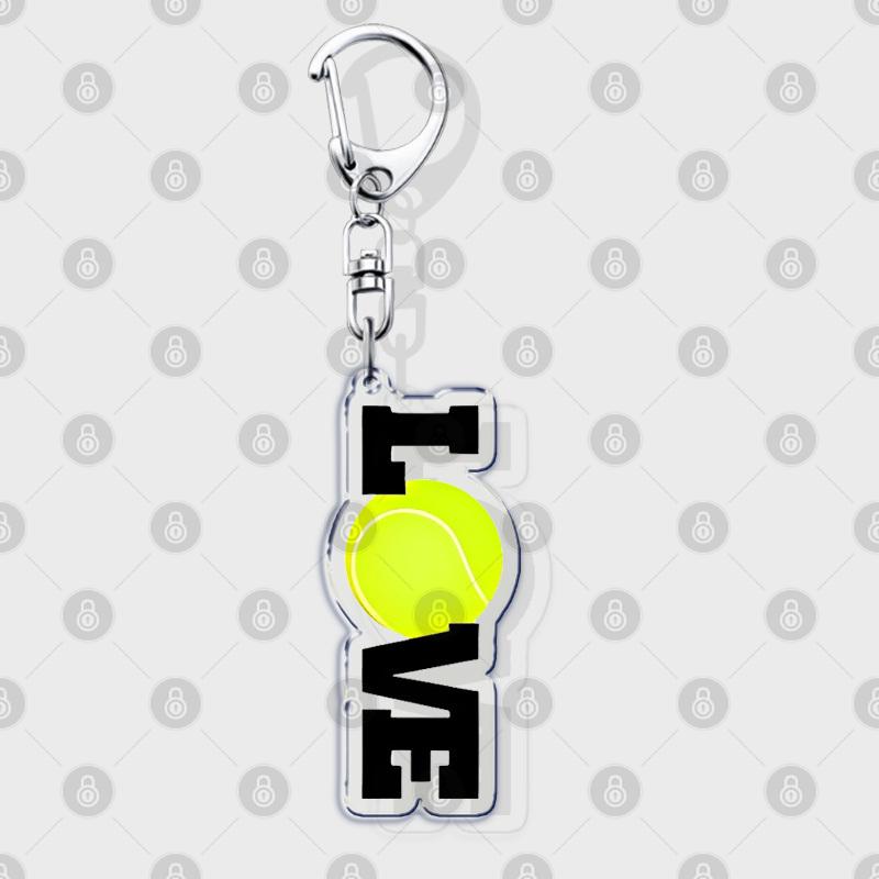 Hobby Sports Lover Tennis Ball Keychains for Accessories Bag I Love Bike Car Keyrings Jewelry Friends Father Boyfriends Gifts