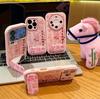 The Pink Pony Bracket Is Suitable for Apple 17PROMAX Mobile Phone Case 15/16 Huawei Honor Mobile Phone Case All-inclusive Case.