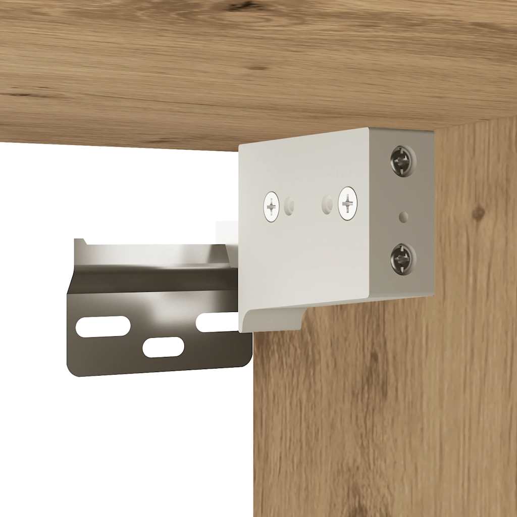 Bathroom Wall Cabinet Artisan Oak 80x25x30 cm Engineered Wood