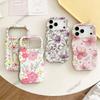 Fresh Girl Model Isn Korean Gentle Floral Film Shell Wavy Edge Mobile Phone Case for iPhone11/11pm