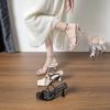 Summer New French Open-toed Sandals Women's Nude Temperament Sexy High-heeled Sandals Word with Roman Sandals Women
