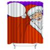TU Santa Claus Shower Curtain Christmas Bathroom Decor Festive Holiday Pattern Waterproof Fabric Backdrop Festive Home Decor