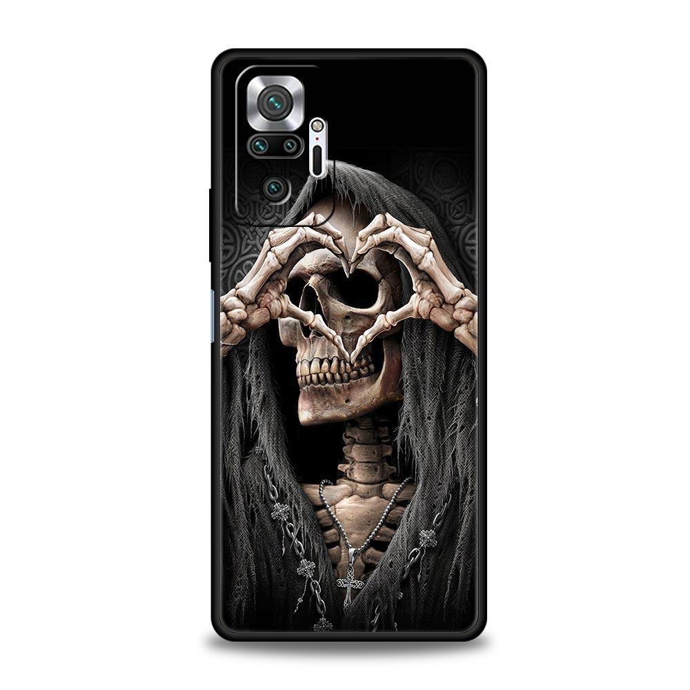Skull Skeleton Grim Reaper Fashion Phone Case For Xiaomi Redmi Note 15 14 13 12 4G 10 11 Pro Plus 5G 14C 13C 12C 10C Soft Cover