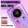 Nail Drill, Electric Portable Nail File, Rechargeable Nail Sander, Suitable for Gel Nail Polishing At Home or In a Beauty Salon.