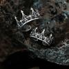 Retro Creative Dark Style Crown Opening Ring Suitable For Men And Women Punk Rock Cool Personalized Jewelry Gift