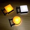 Round Square LED Refrigerator Magnet Light Sign Miniature DIY Glowing Fridge Magnet  Restaurant