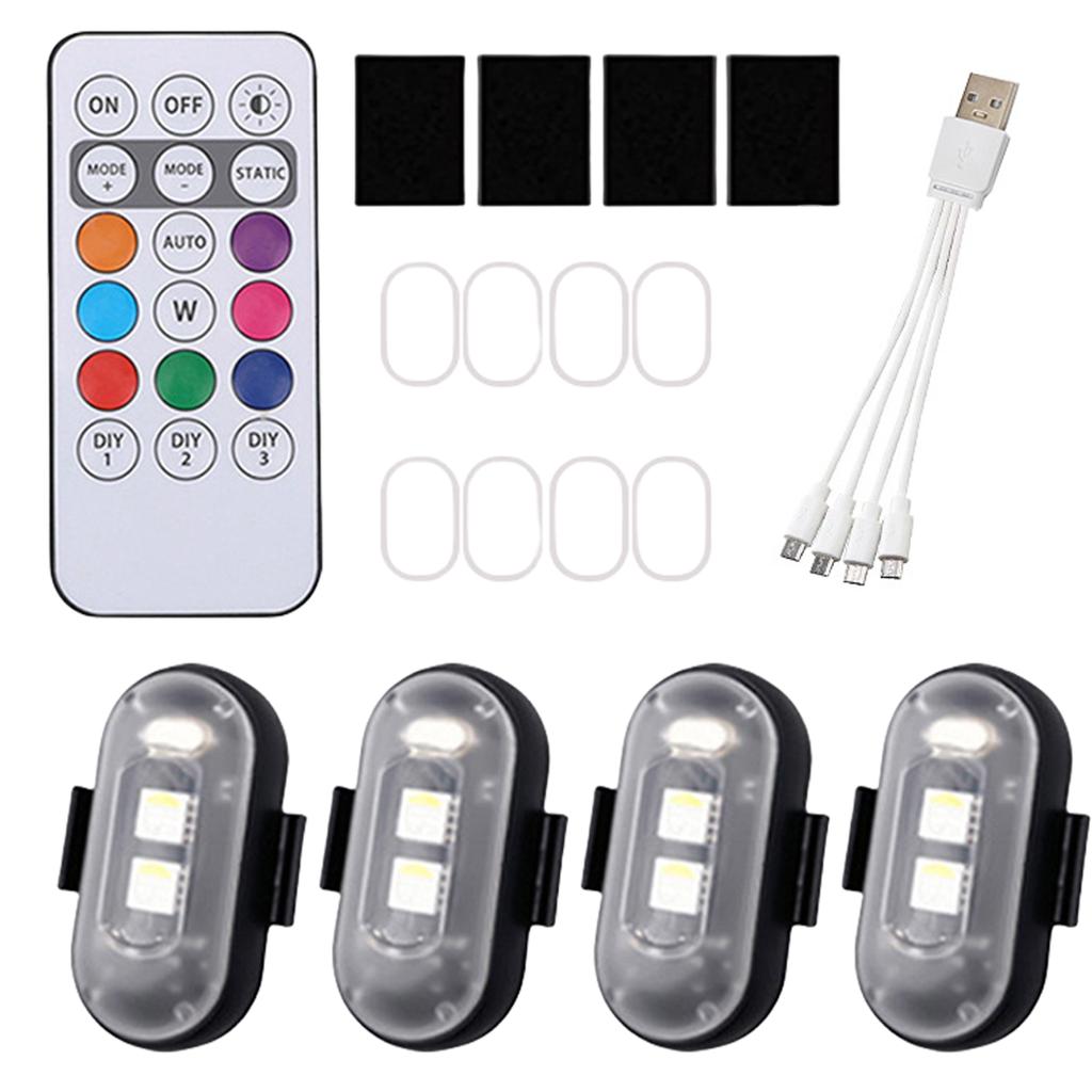 High Brightness Wireless LED Lights USB Rechargeable Waterproof LED Lights Simple Installation for Car Motorcycle Drones
