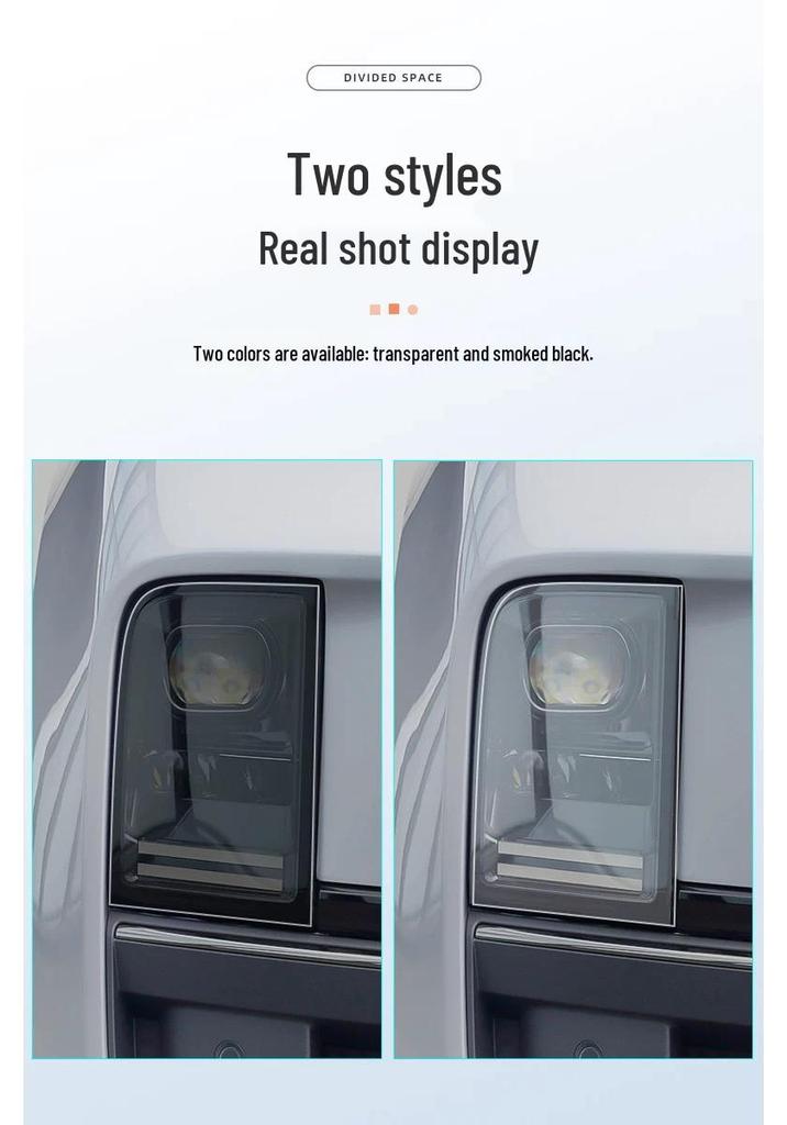 Li Auto L7/L8/L9 Headlight & Taillight Smoked Film: Scratch-Resistant, Star Ring Light Color Change.