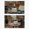 Gas Canister Protective Cover White, Simple and Generous PU Lther Outer Bag with Snap Buttons for Camping Hiking