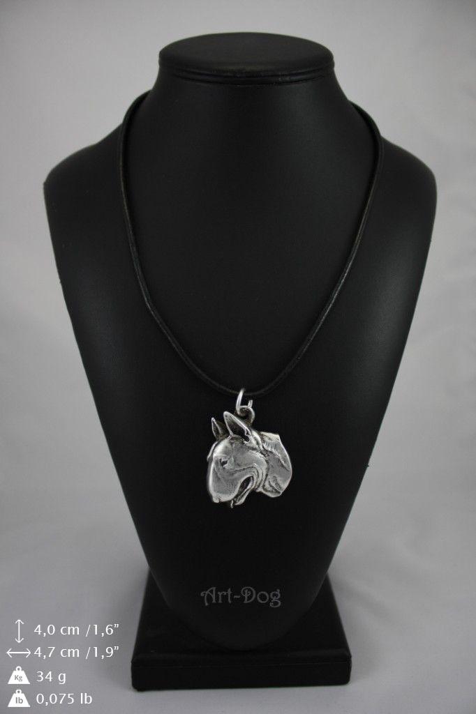 Bull Terrier, Bully II - Necklace with dog, silver-plated pendant for dog fan, unique jewelry by Art-Dog brand